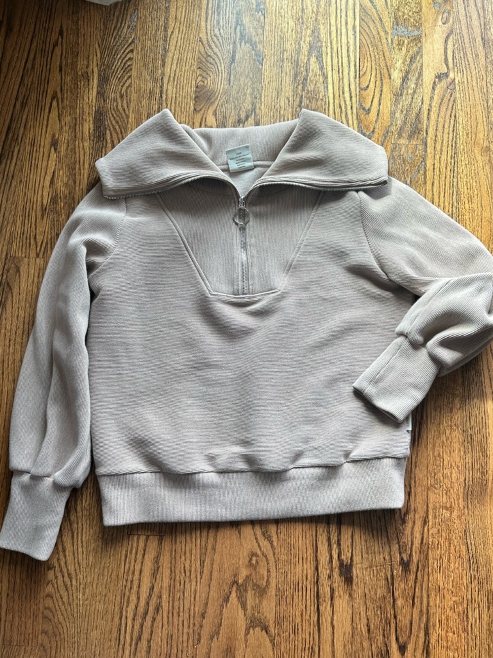 VARLEY Vine Taupe Half-Zip Oversized Pullover Sweater Small - Picture 2 of 10